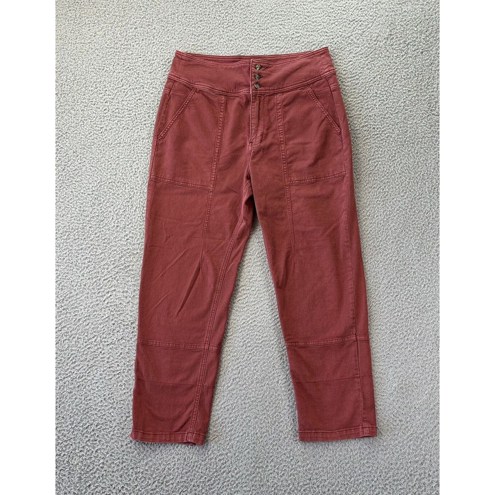 Anthropologie Flynn Trouser Pants Womens 6 Tapered Rust Red Boho
